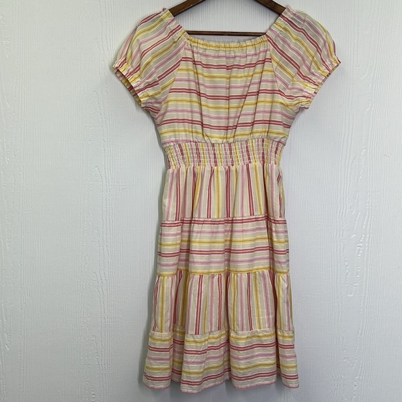 Betsey Johnson - Novelty Striped Pink Multi Colored Mini Dress Size Small - Picture 10 of 10
